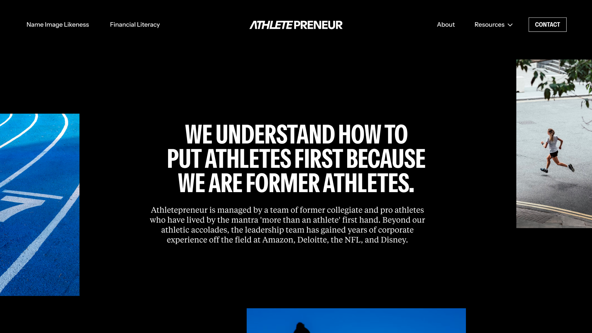 athletepreneur website design
